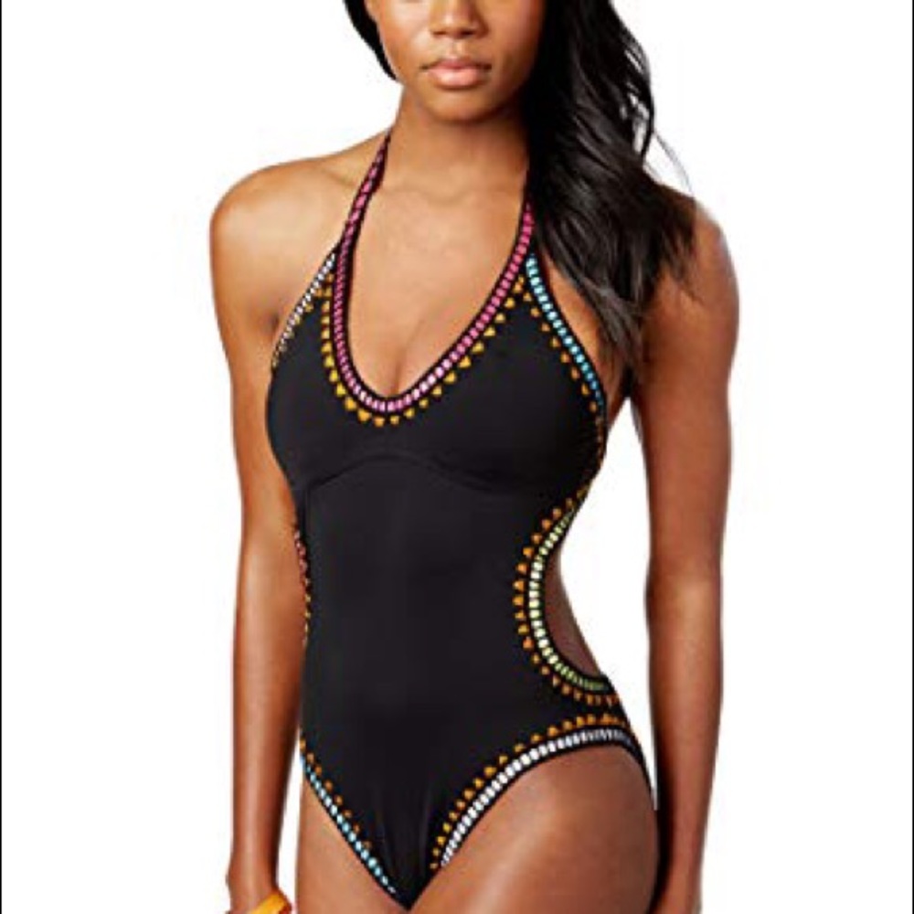 One piece cut out bathing suit